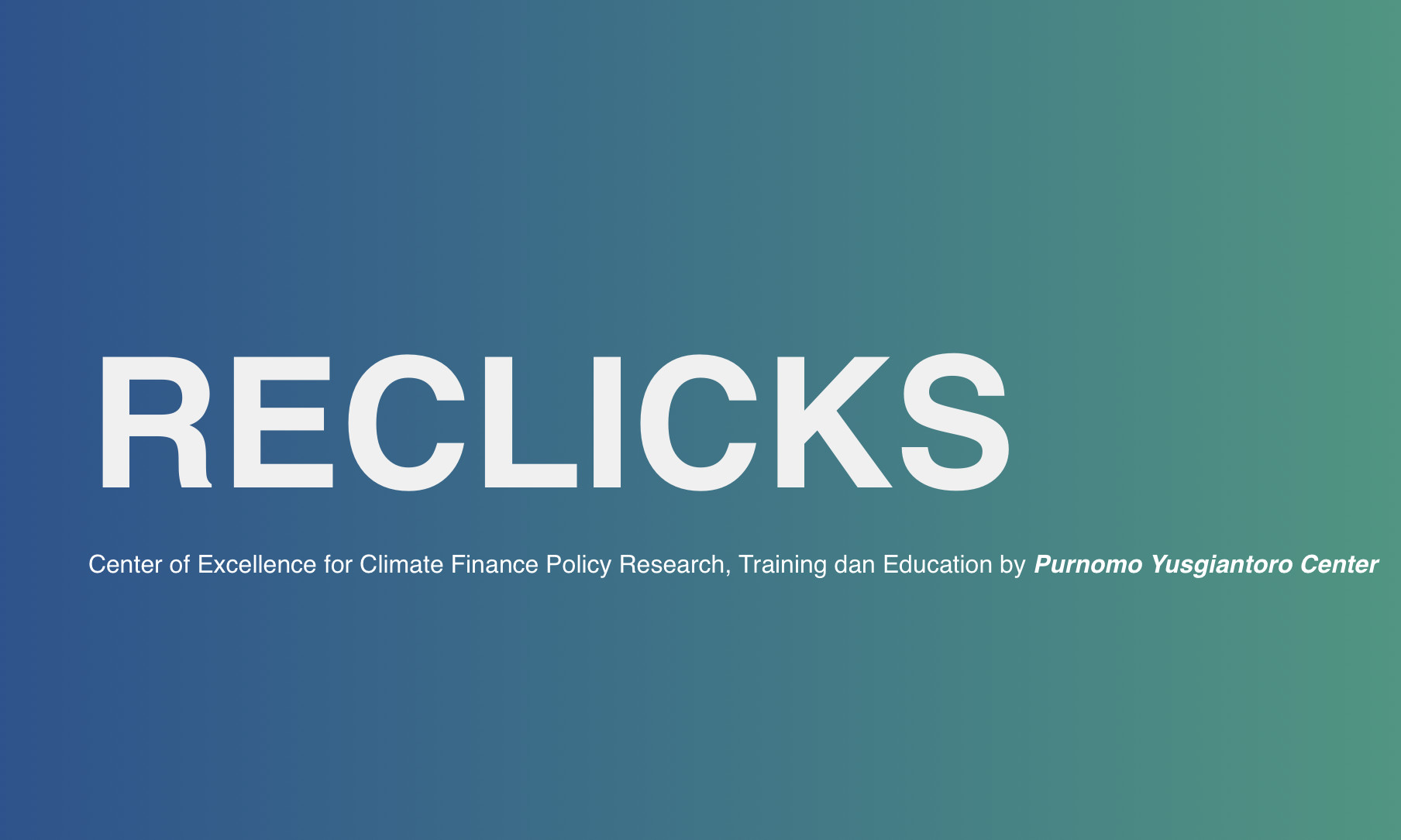 Procurement Notice: Creative Services to Design and Finalize Branding for RECLICKS